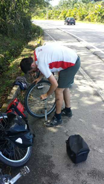First puncture of the trip!