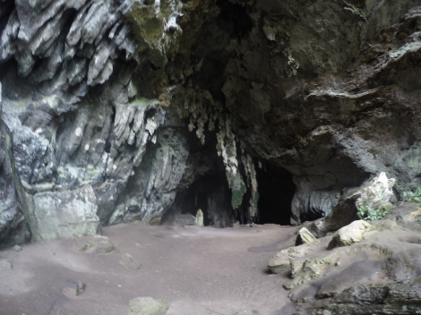 Tiny entrance to the cave, but it was massive inside