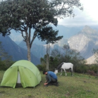 Llactapata, overlooking Machu Picchu